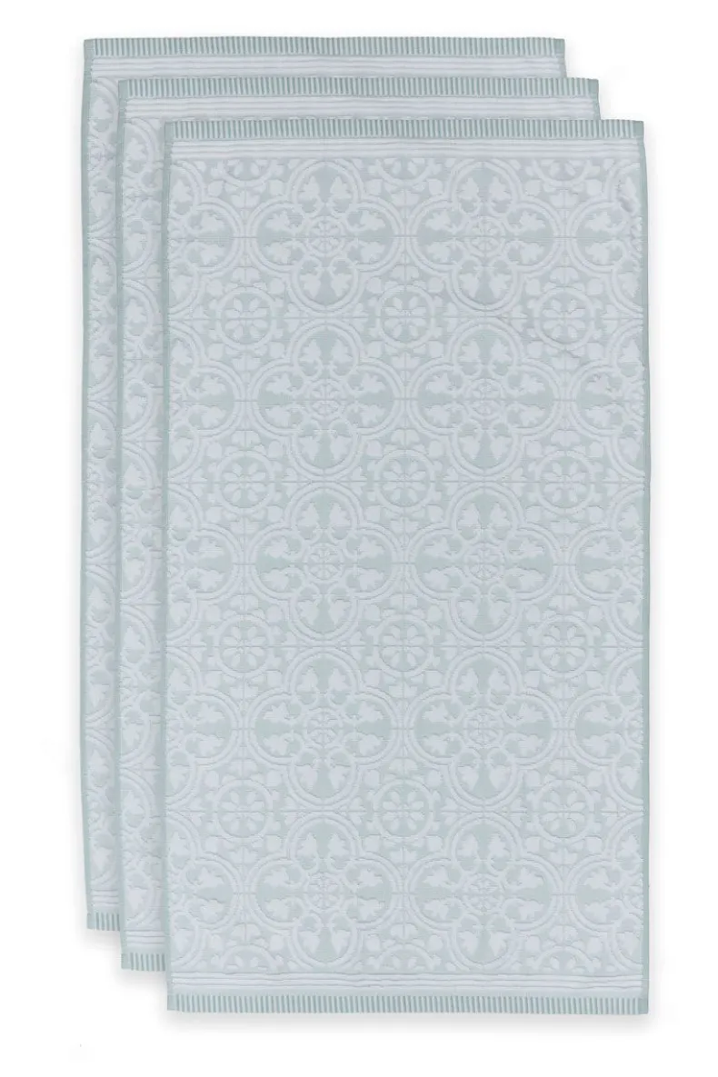 Badhanddoek Set/3 Tile De Pip Licht 55X100 Cm
