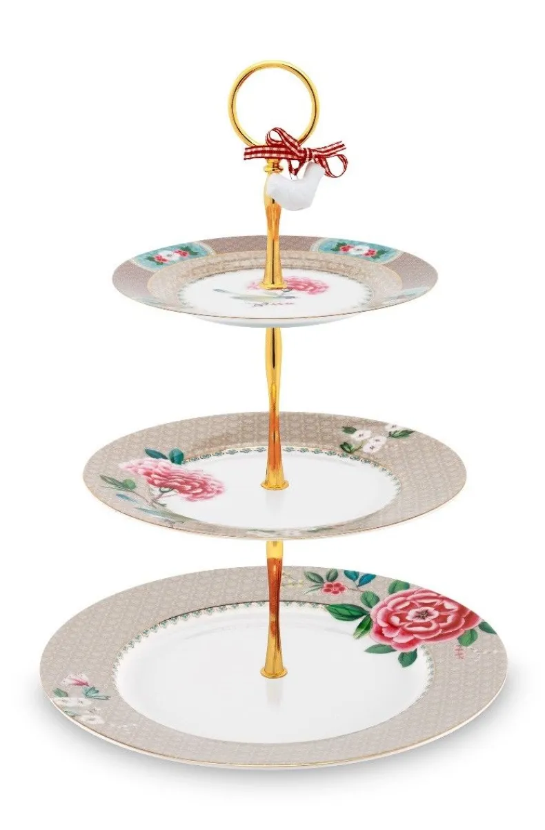 Blushing Birds Etagere 3 Laags Khaki