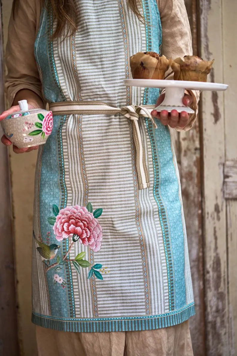 Blushing Birds Keukenschort Blauw