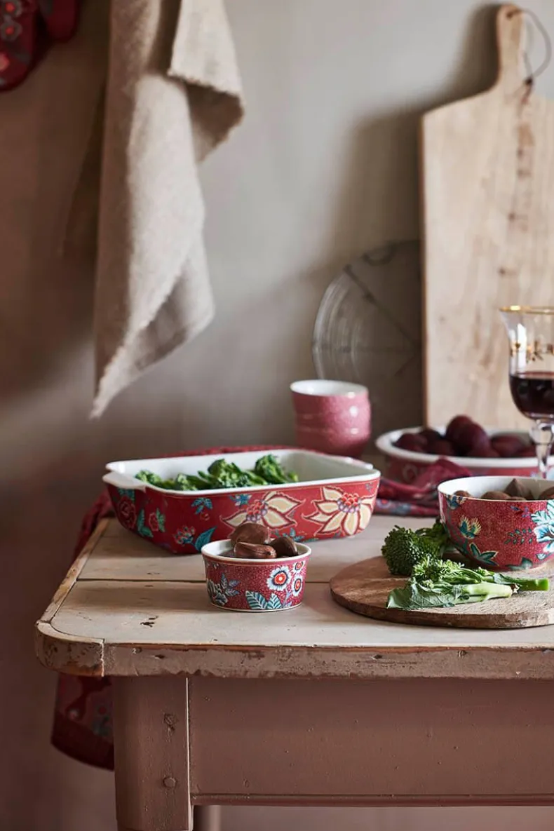 Flower Festival Serveerschaal Rechthoekig Donker