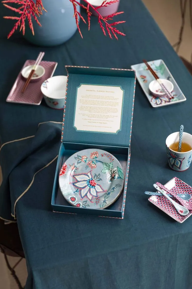 Flower Festival Set/4 Gebaksborden Licht 17Cm