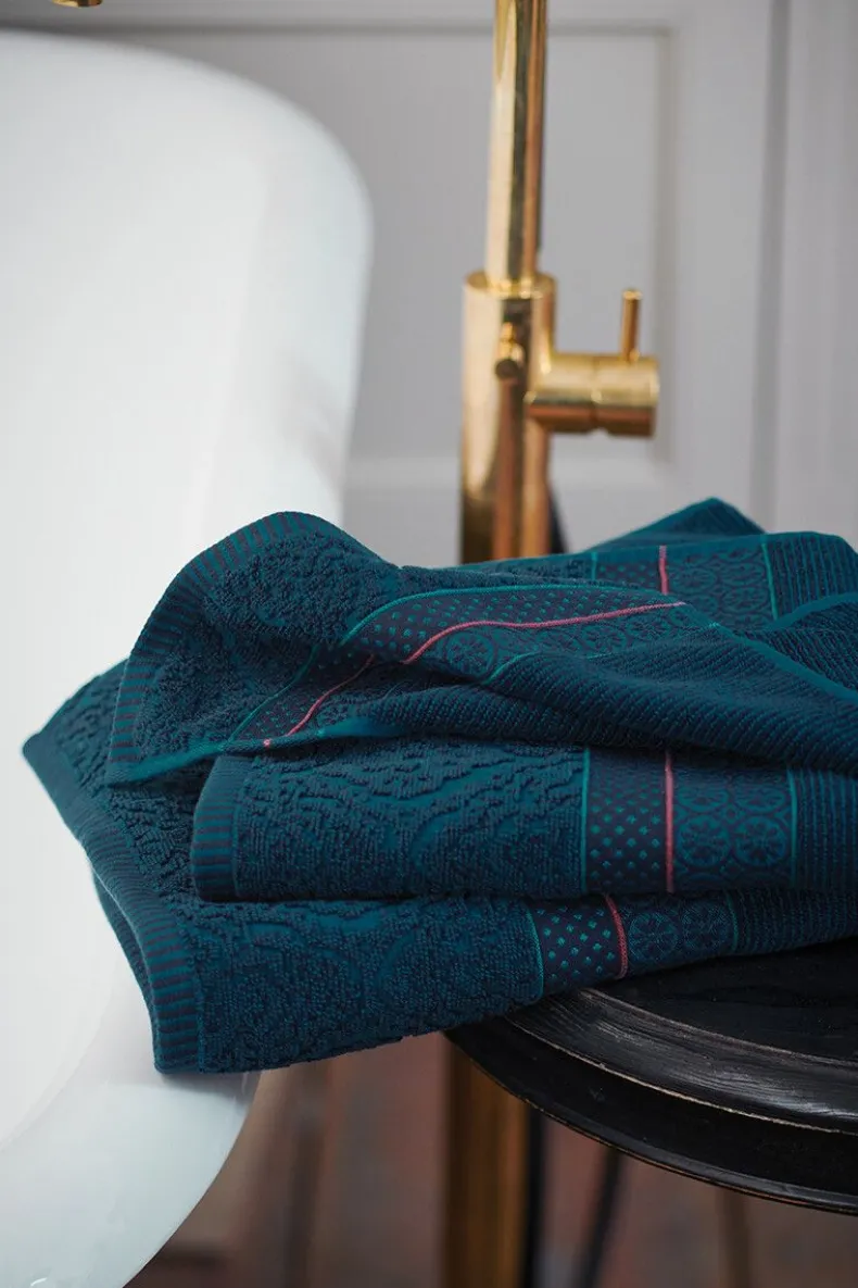 Gastendoek Set/3 Soft Zellige Donker 30X50 Cm