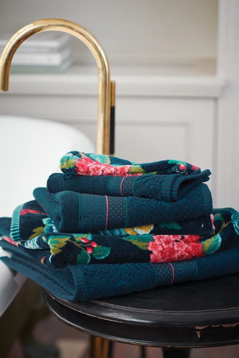 Gastendoek Set/3 Soft Zellige Donker 30X50 Cm