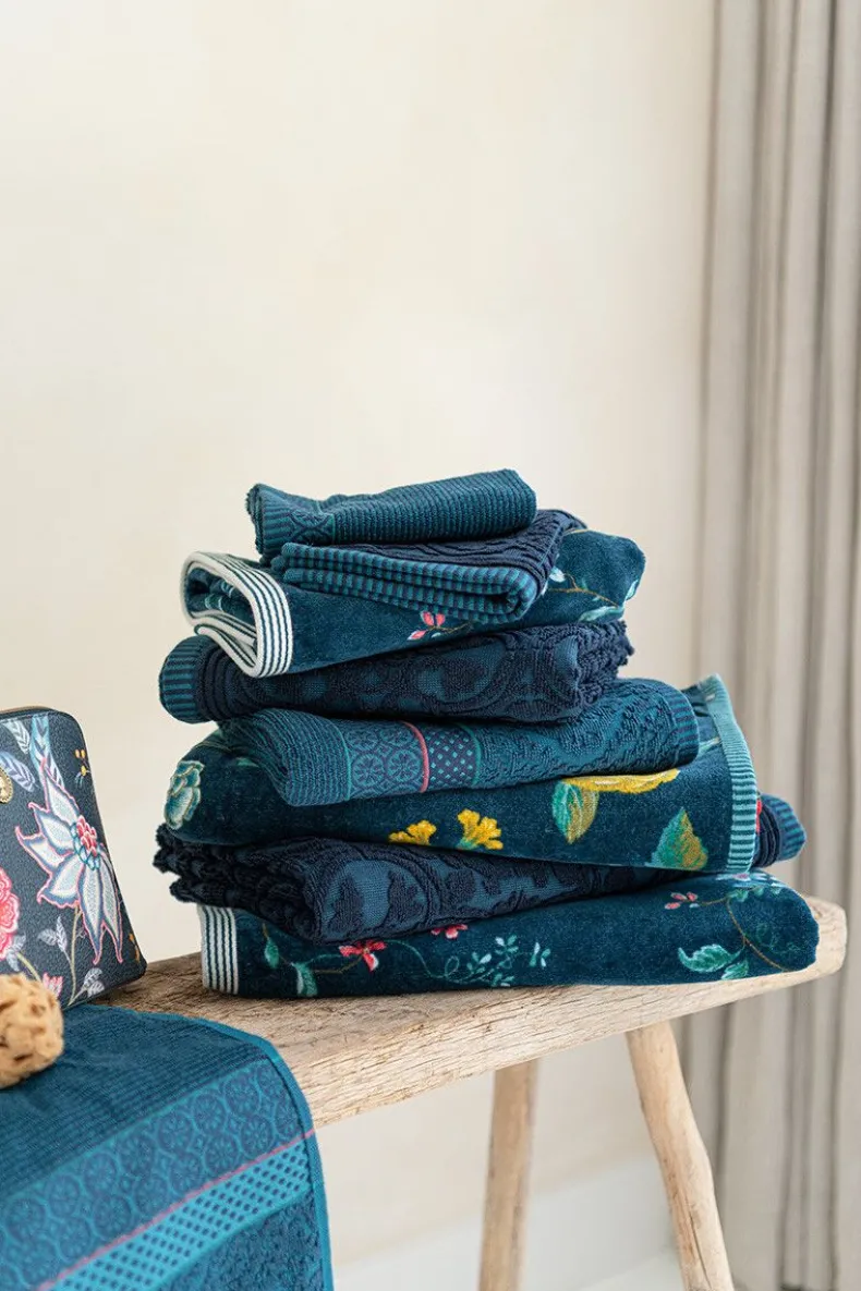 Gastendoek Set/3 Soft Zellige Donker 30X50 Cm