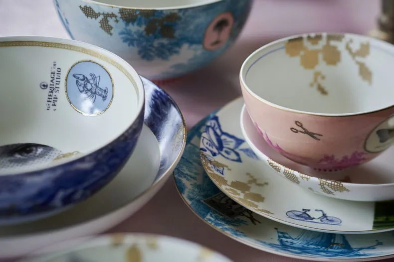 Heritage Kom Geverfd Roze 12 Cm