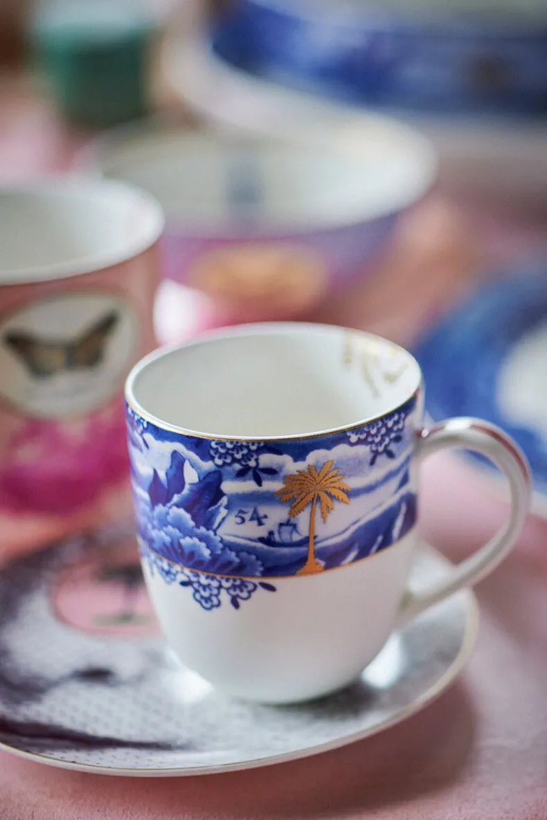 Heritage Mok Klein Grens Blauw