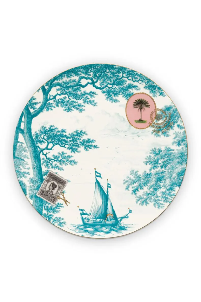 Heritage Ontbijtbord Boot Aqua 23 Cm