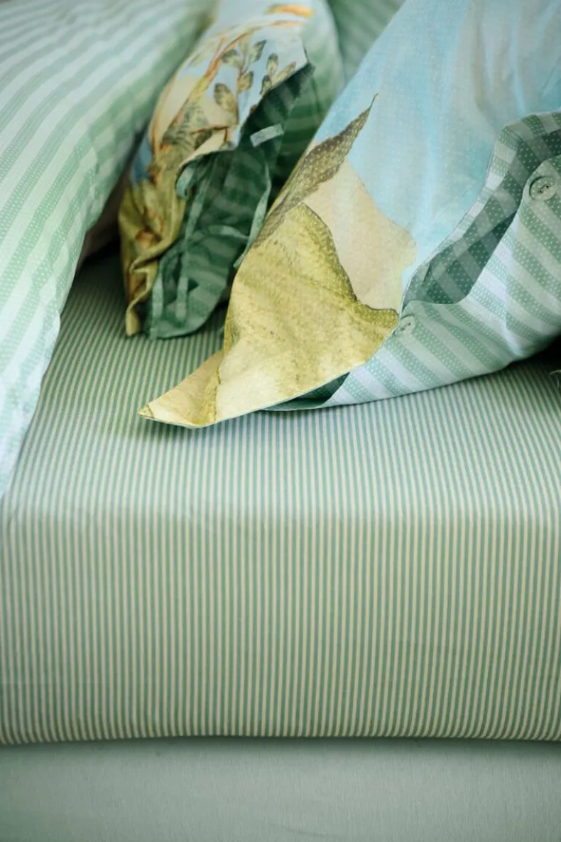 Hoeslaken Duo Stripe Khaki