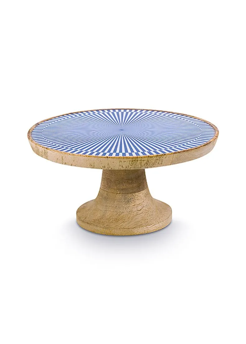 Houten Plateau Blauw 22 Cm