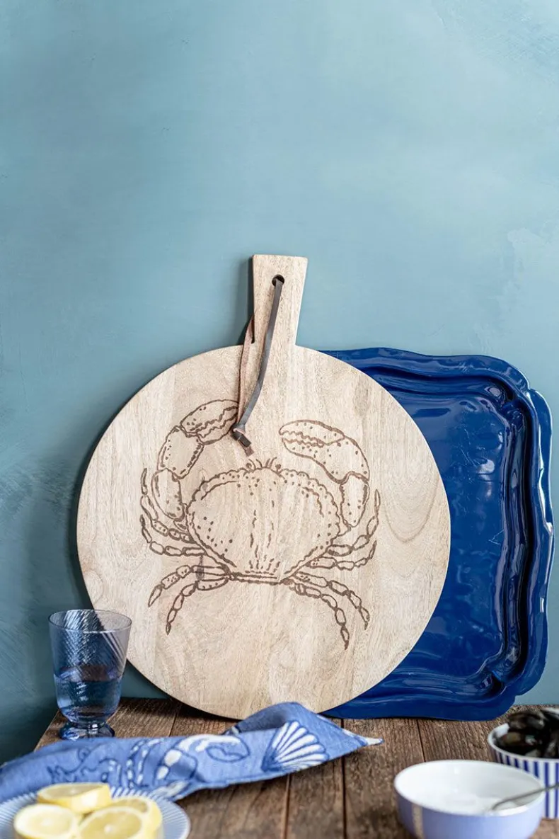 Houten Plateau Krab Rond