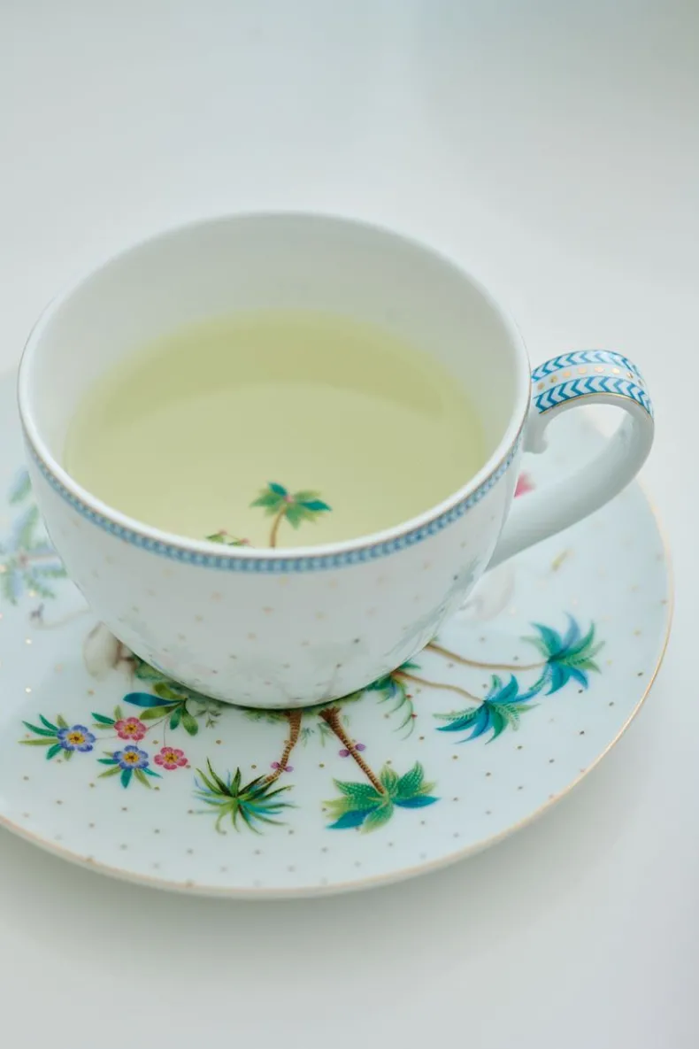 Jolie Set/2 Cappuccino Kop & Schotel Dots Gold