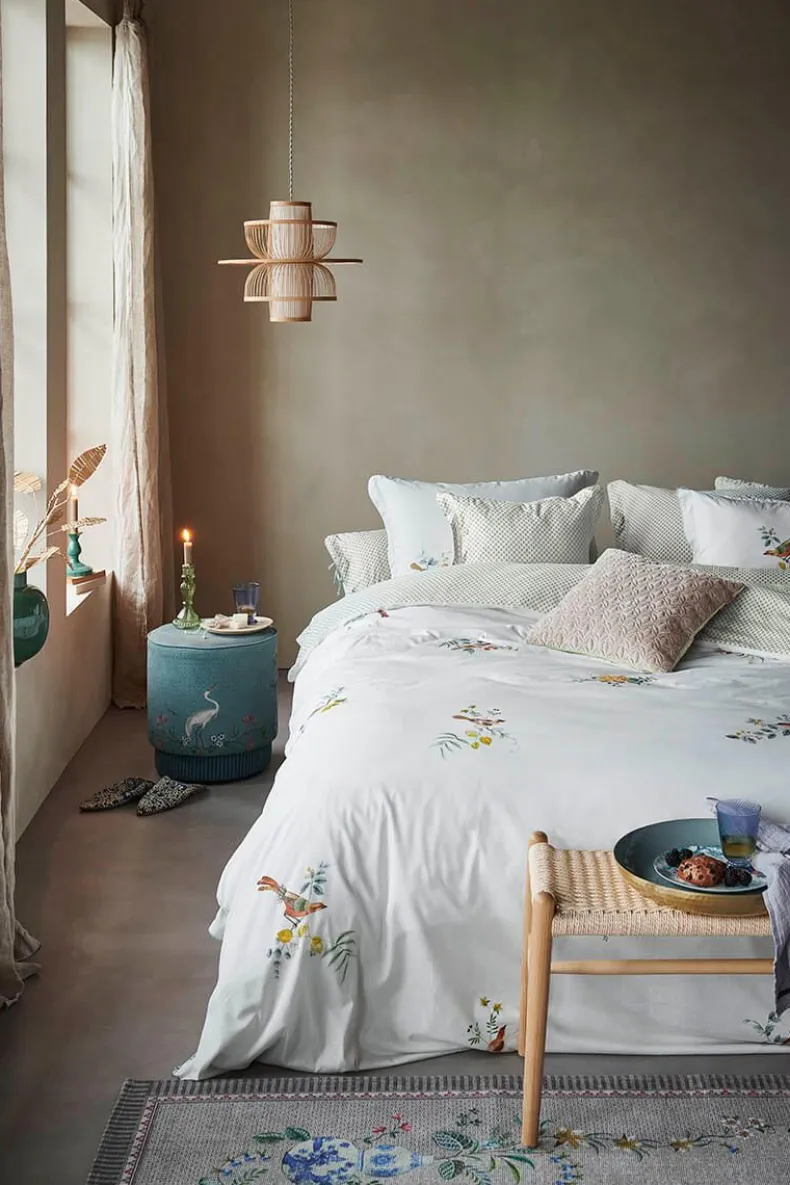 Kussensloop Little Birds Wit