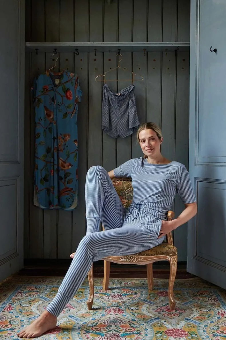 Lange Broek Little Sumo Stripe Kobalt