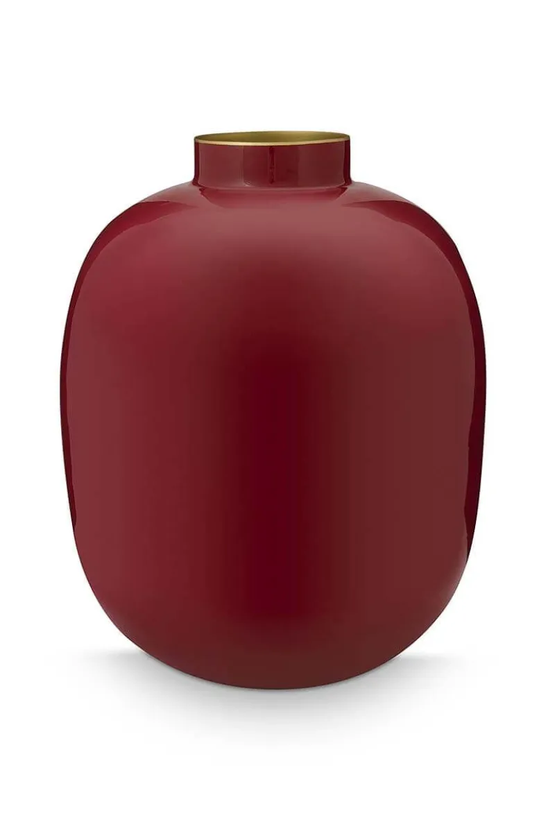 Metalen Vaas Donker 32Cm