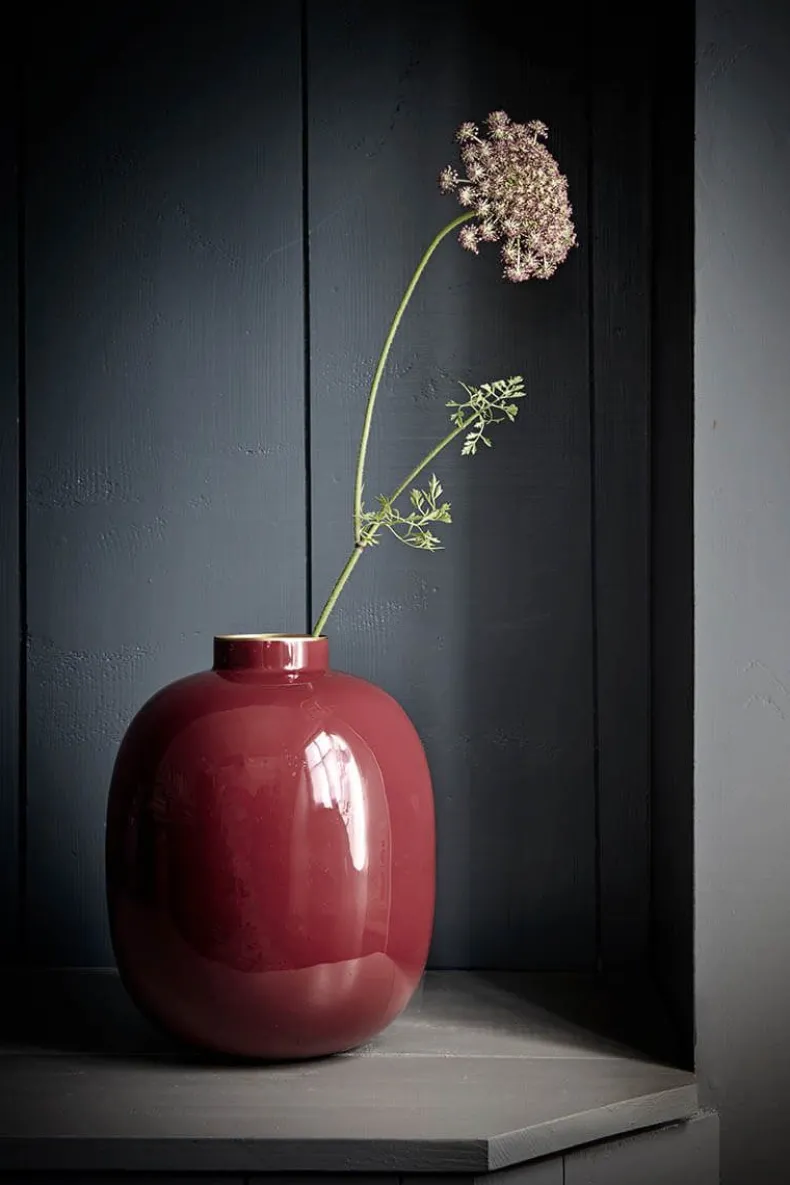 Metalen Vaas Donker 32Cm