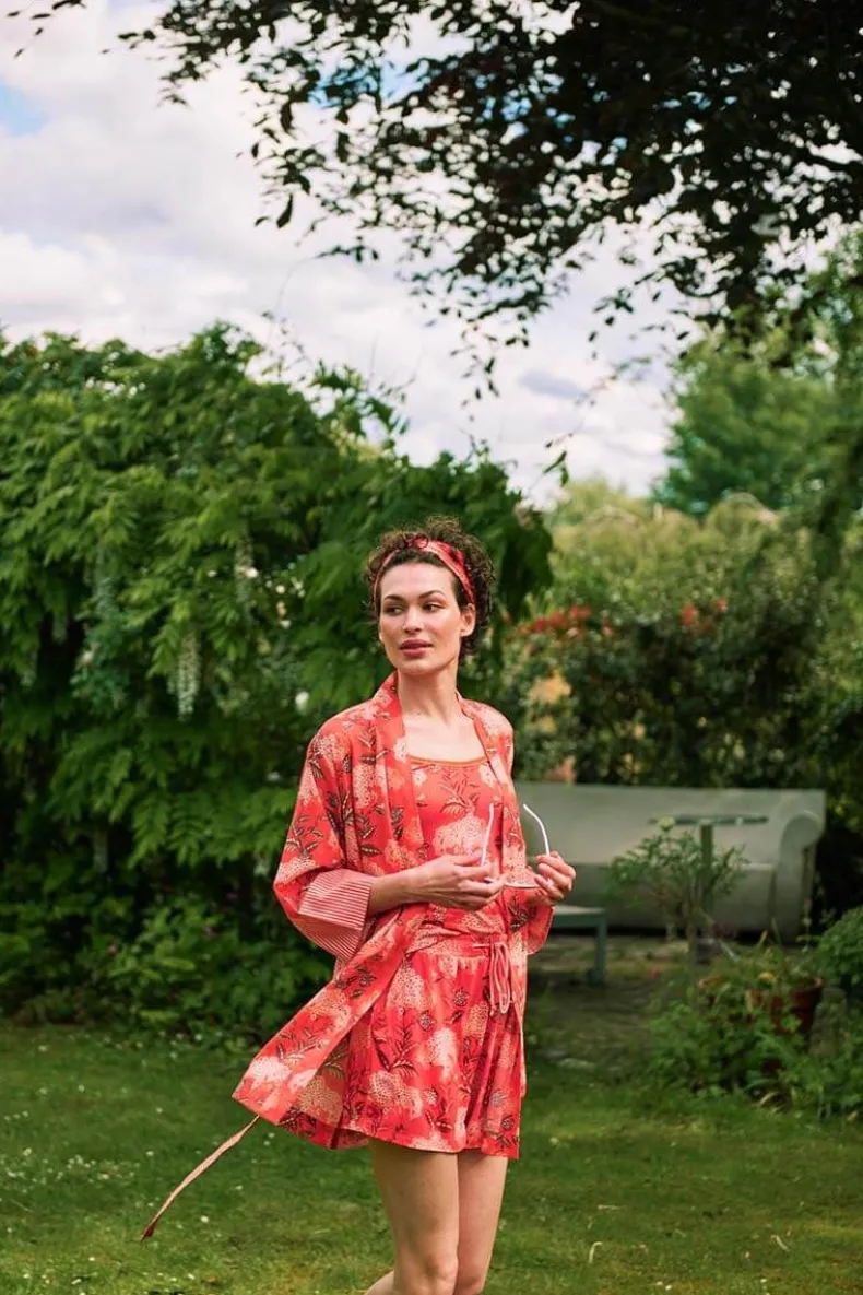 Mouwloze Top Flora Firenze Koraal