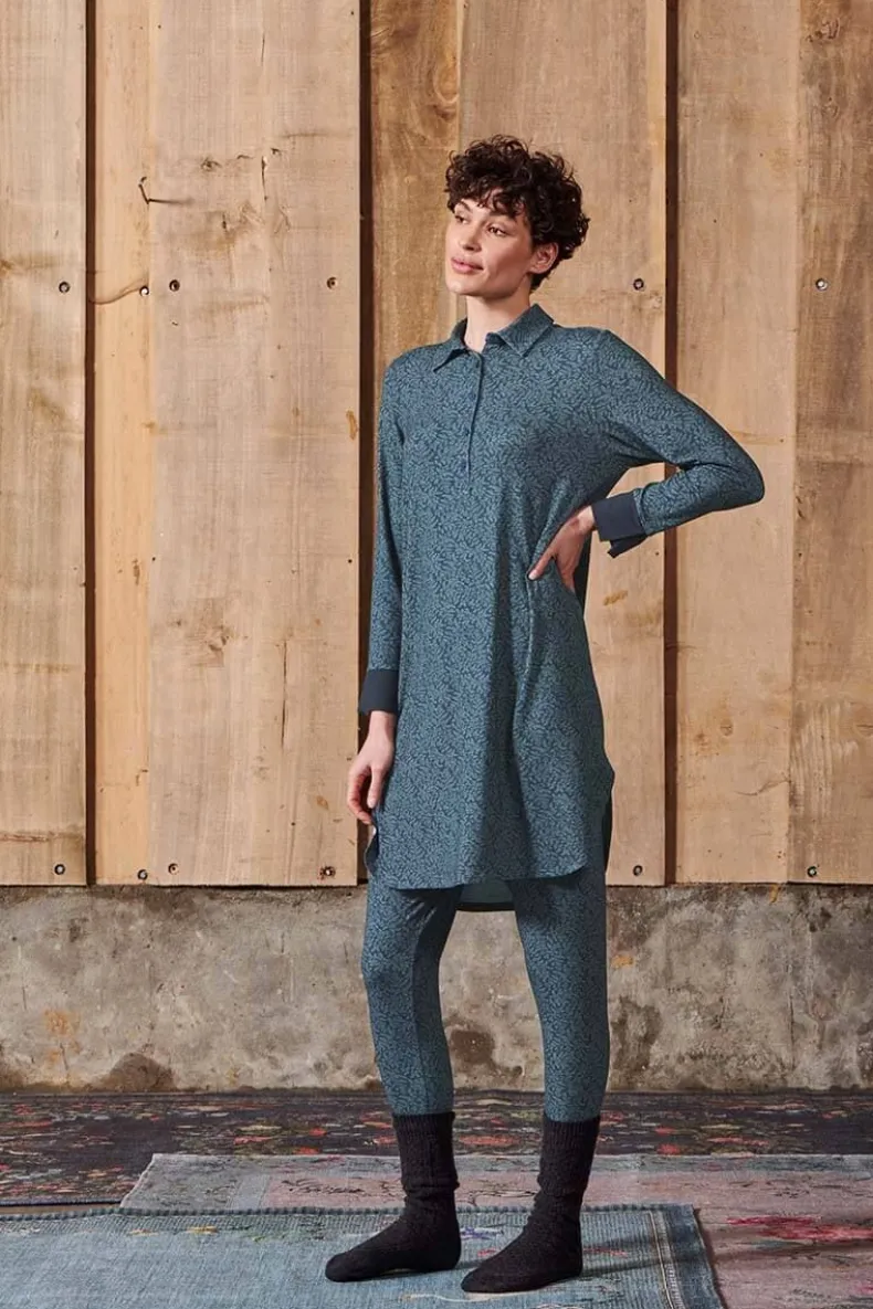 Nachthemd Lange Mouw Leafy Dots