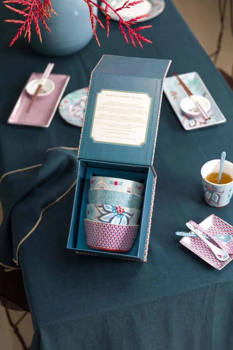 Oriental Flower Festival Set/4 Kommen 12Cm