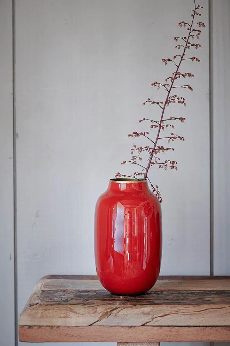 Ovale Mini Vaas Red 14 Cm