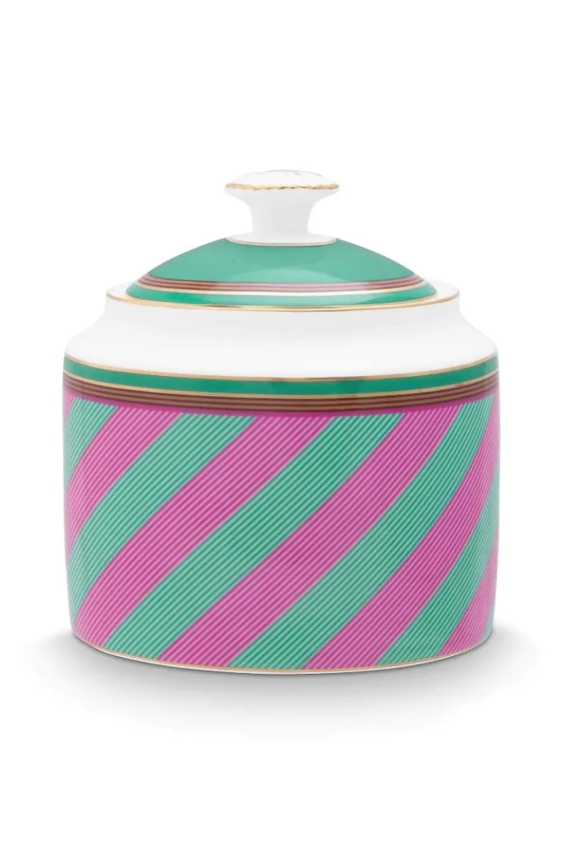 Pip Chique Stripes Suikerpot Roze/Groen