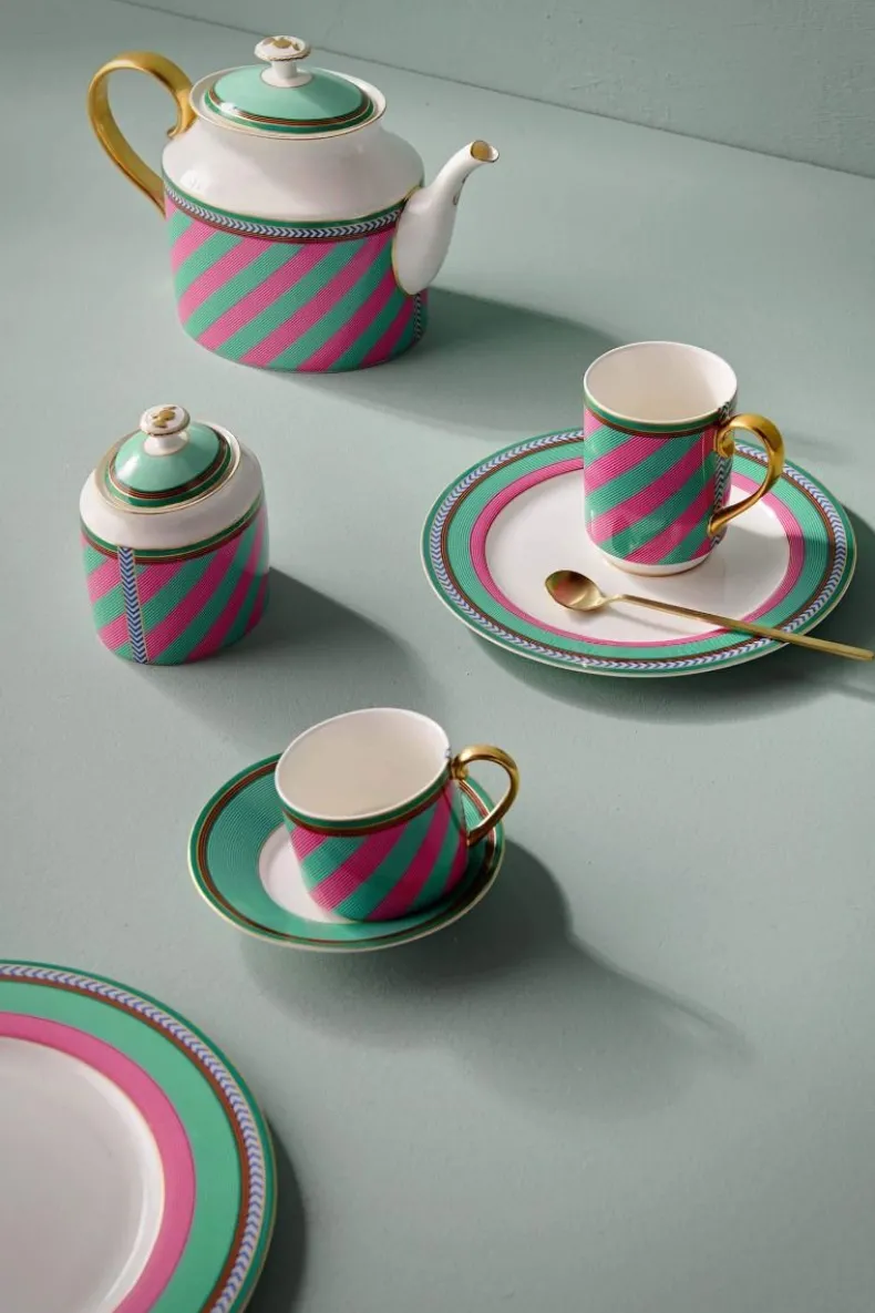 Pip Chique Stripes Suikerpot Roze/Groen