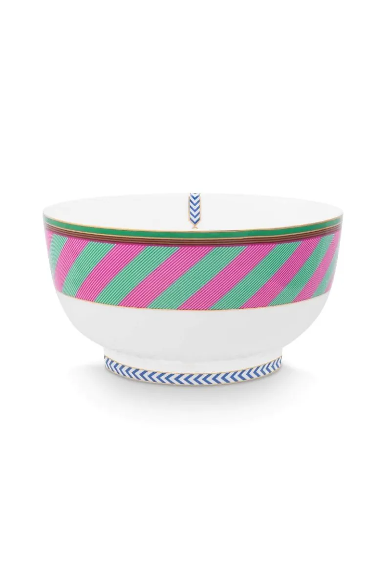 Pip Chique Stripes Kom Roze/Groen 20.5Cm