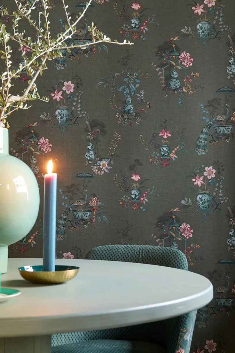 Pip Studio Chinese Porcelain Vinylbehang Donker