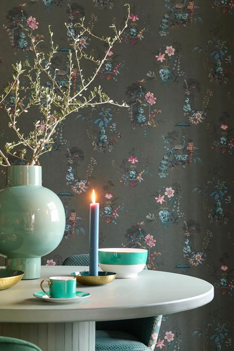 Pip Studio Chinese Porcelain Vinylbehang Donker