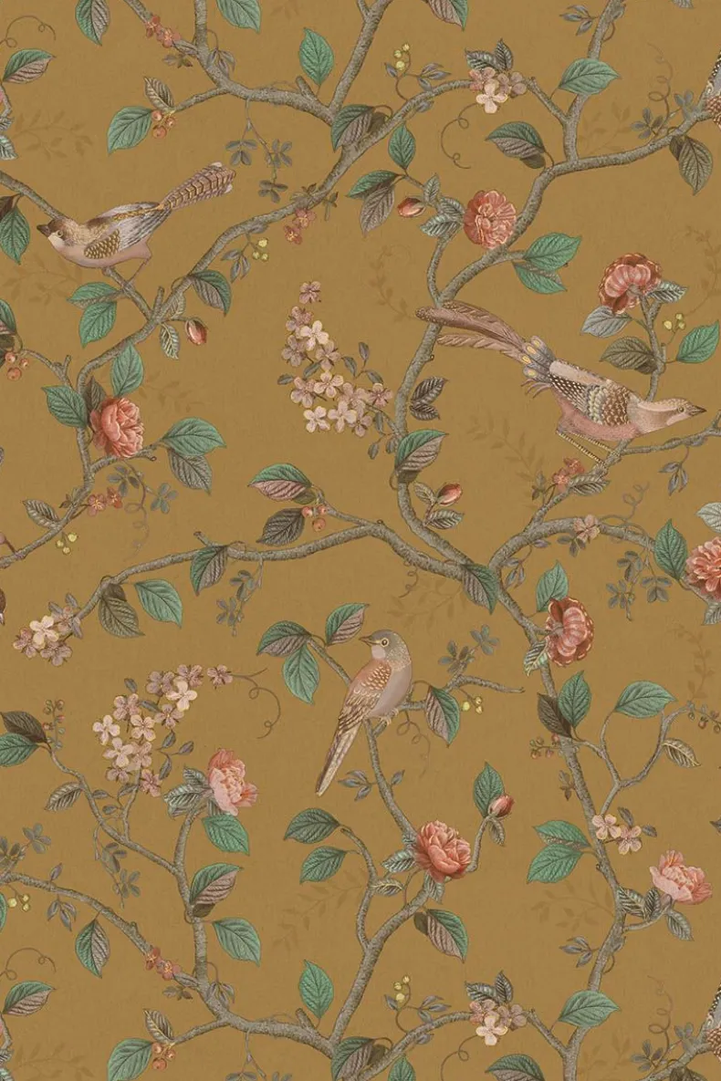 Pip Studio Good Nightingale Vliesbehang Oker