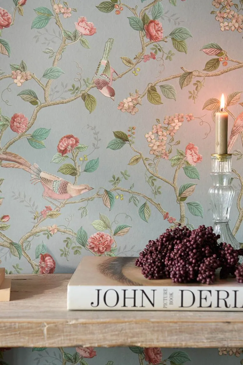 Pip Studio Good Nightingale Vliesbehang Licht Blauw/