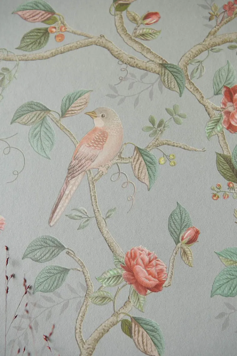 Pip Studio Good Nightingale Vliesbehang Licht Blauw/