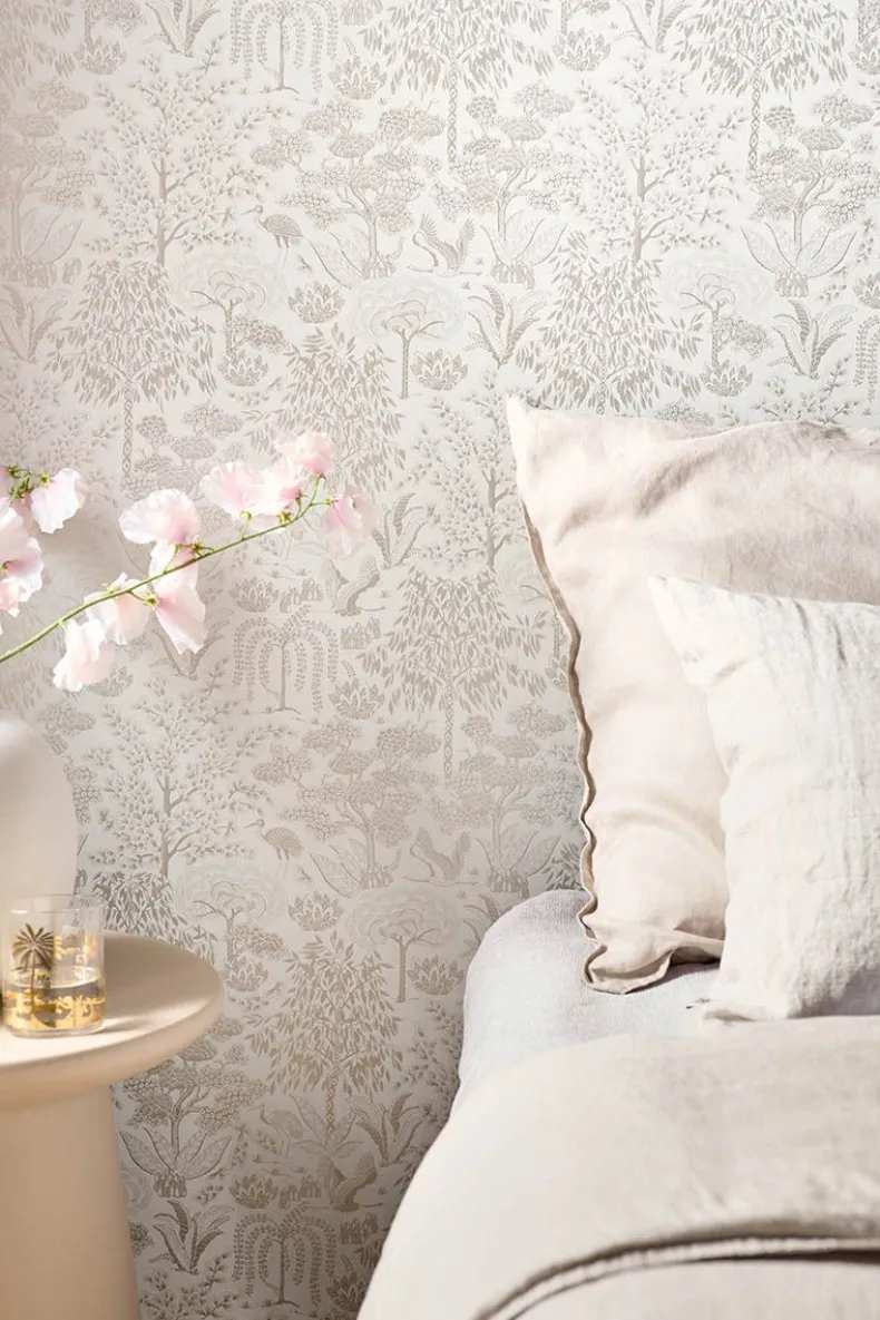 Pip Studio Origami Tree Vliesbehang Gebroken /Zilver