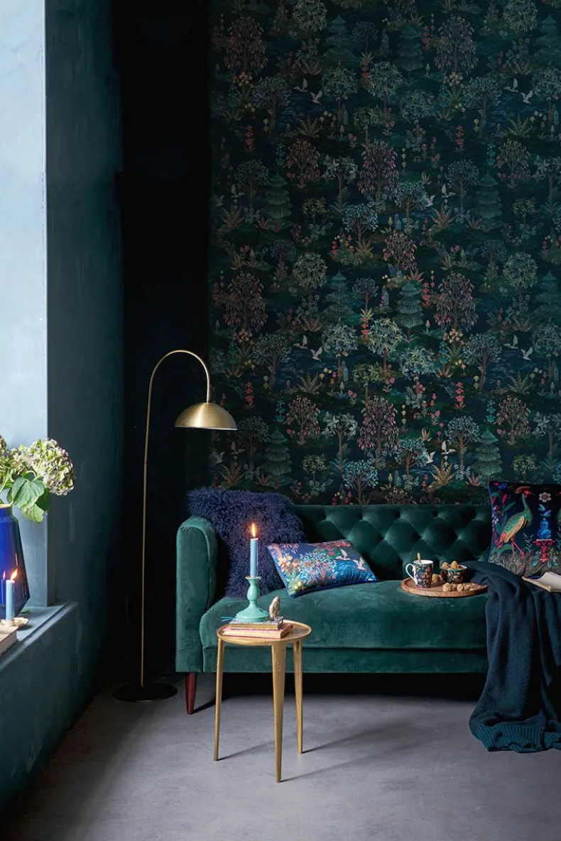 Pip Studio Pip Garden Infinito Wallpower Donker Blauw