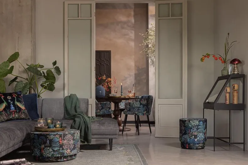 Poef Medium Pip Garden Donkerblauw