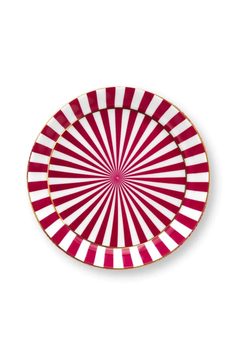 Royal Stripes Mok Bloemen & Theetip Donker