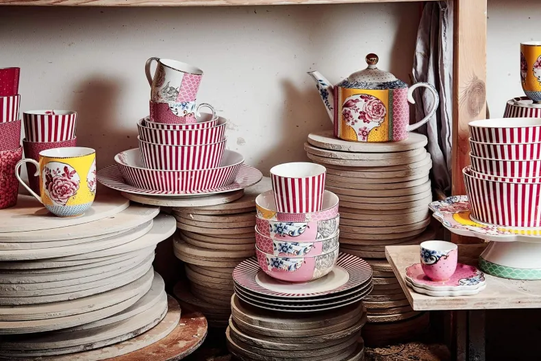 Royal Stripes Mok Stippen Donker