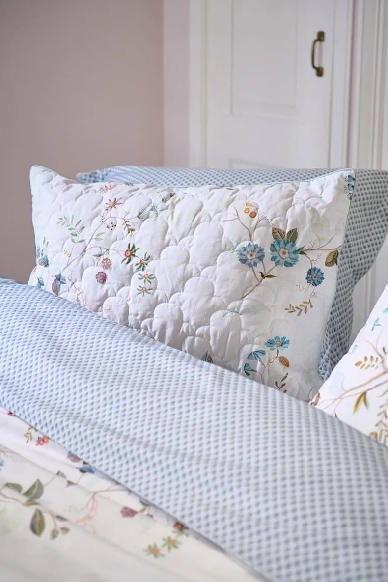 Sierkussen Quilted Kawai Flower Wit