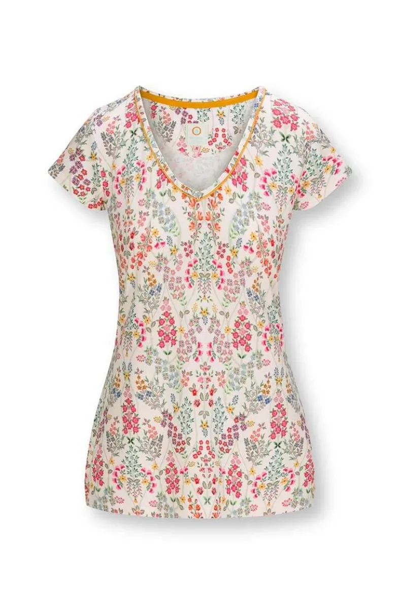 Top Korte Mouw Primavera Wit