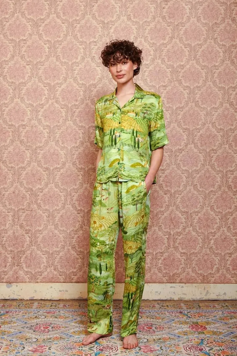 Top Korte Mouw Toscana Groen