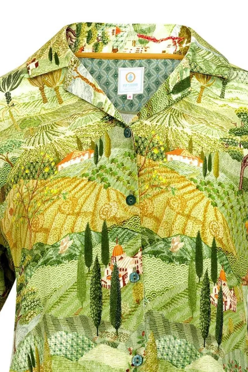 Top Korte Mouw Toscana Groen