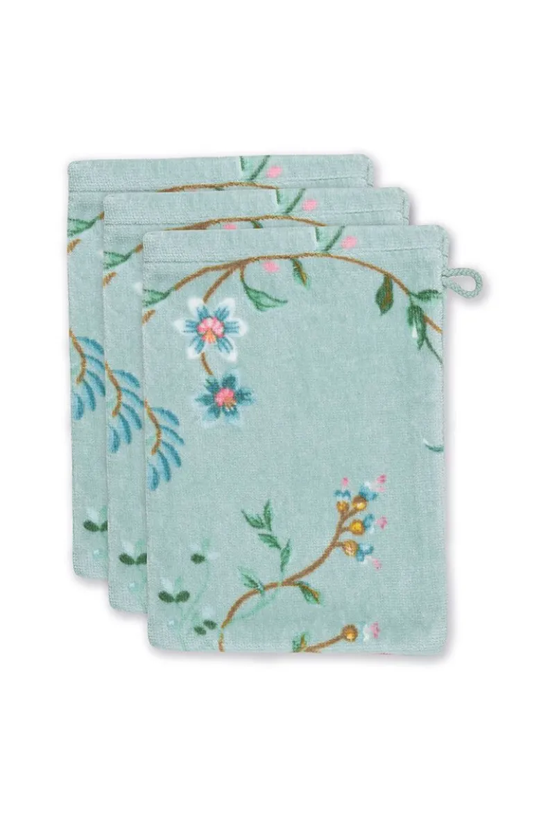 Washandje Set/3 Les Fleurs 16X22 Cm