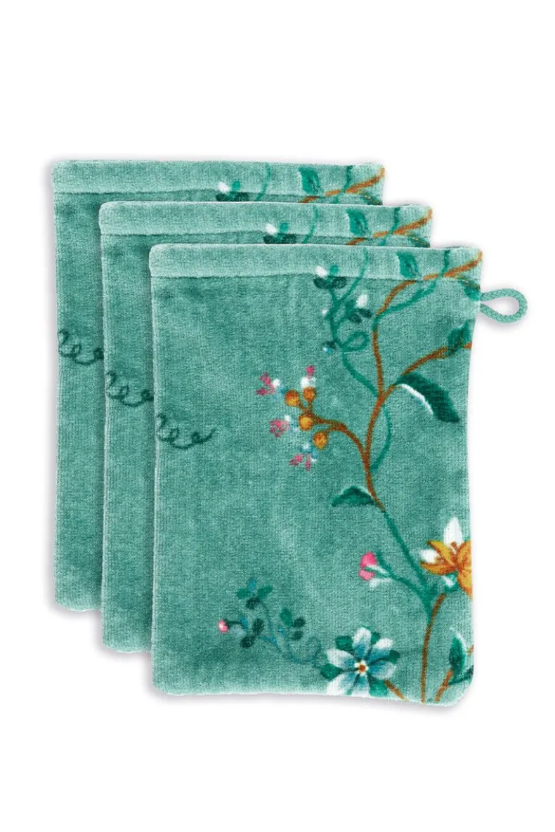 Washandje Set/3 Les Fleurs 16X22 Cm