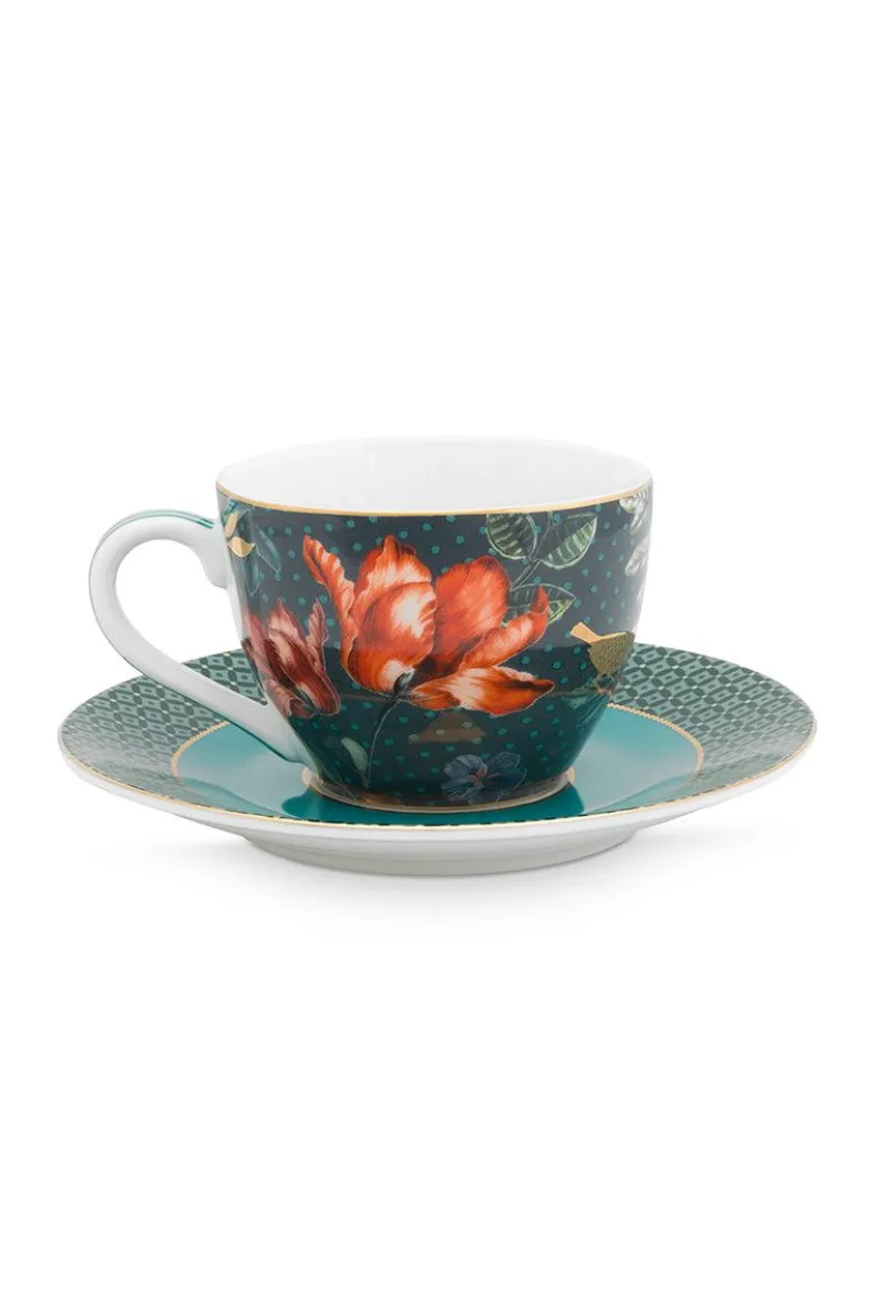 Winter Wonderland Espresso Kop & Schotel Donkerblauw