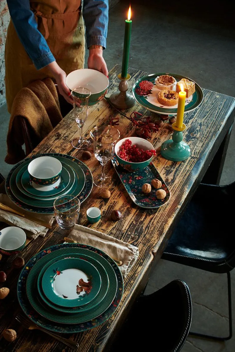 Winter Wonderland Onderbord Donkerblauw 32 Cm