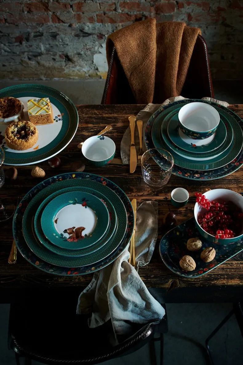 Winter Wonderland Onderbord Donkerblauw 32 Cm